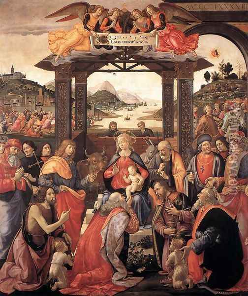 Adoration of the Magi 1488 Oil Painting - Domenico Ghirlandaio
