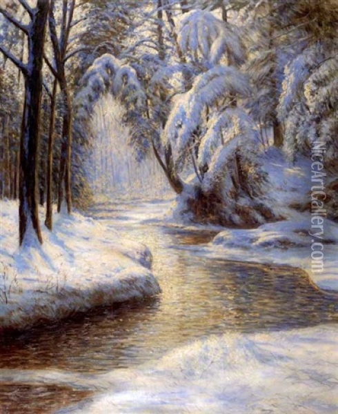 Winter Thaw Oil Painting - Walter Launt Palmer