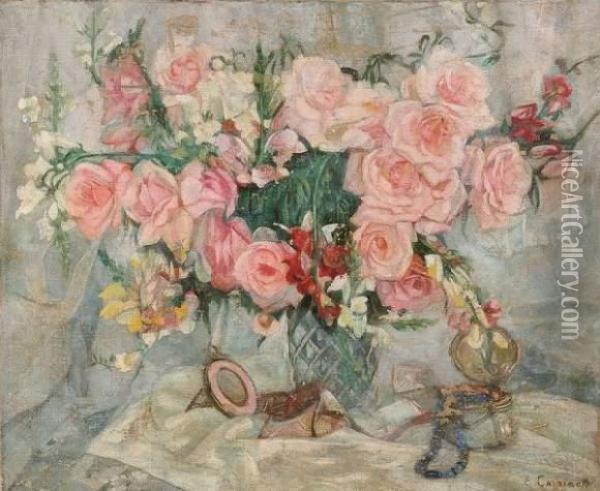 Bouquet De Fleurs Oil Painting - Eugene Chiriaeff