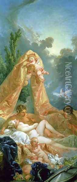 Mars and Venus Oil Painting - Francois Boucher