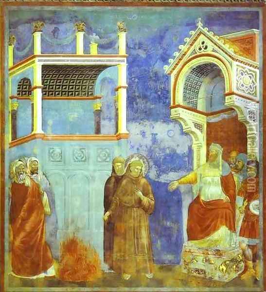 St Francis Before Sultan 1300 Oil Painting - Giotto Di Bondone