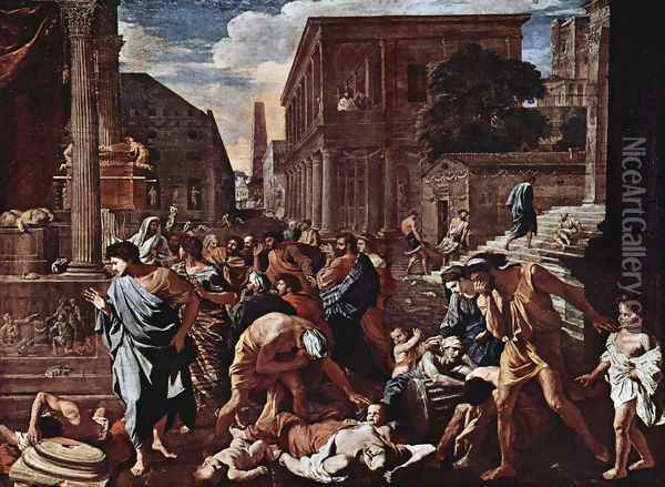 The Plague of Ashdod Oil Painting - Nicolas Poussin