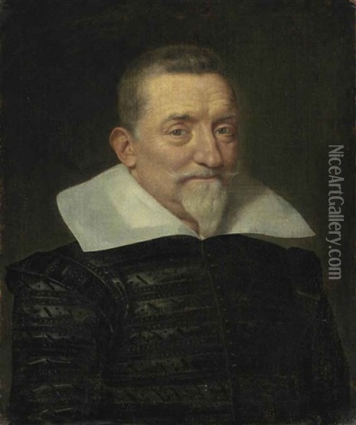 Portrait Of A Gentleman, Bust-length Oil Painting - Frans Pourbus the Elder