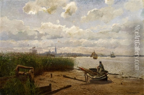 Antwerp Oil Painting - Friedrich Kallmorgen