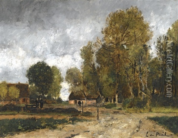 Landscape With Cottage Oil Painting - Laszlo Paal