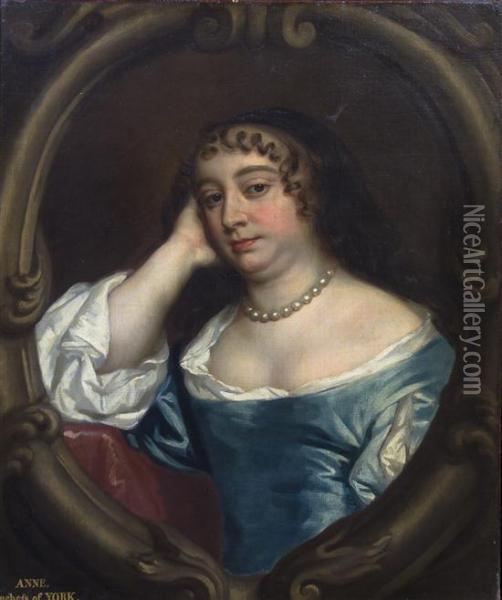 Portrait Of Anne, Duchess Of York Oil Painting - Sir Peter Lely