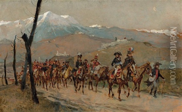 Bonaparte, Armee D'italie, Traversee Des Alpes Oil Painting - Ernest Meissonier