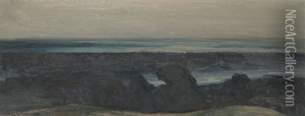 Landscape On Valea Ramnicului Oil Painting - Stefan Popescu