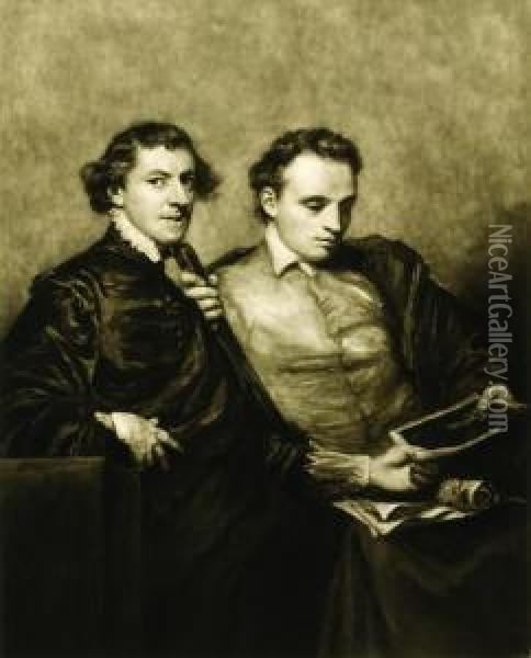 Portrait Of Two Gentleman Oil Painting - Frank Short