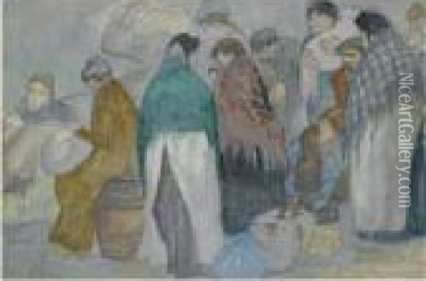 Belgische Vluchtelingen Oil Painting - Leo Gestel