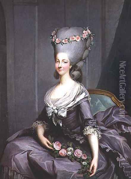 Marie-Therese de Savoie-Carignan (1749-92) Princess of Lamballe Oil Painting - Antoine-Francois Callet