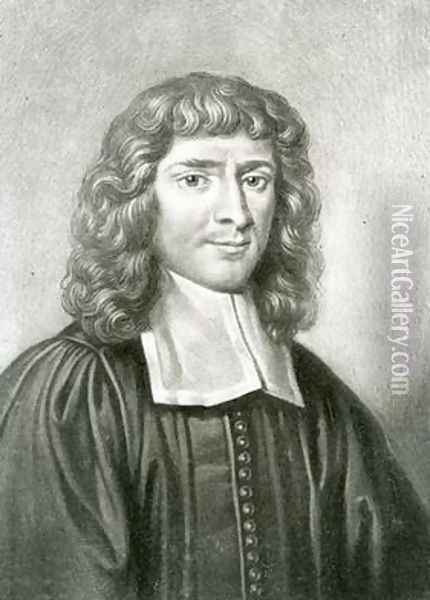 Portrait of Dr Isaac Barrow 1630-77 Oil Painting - David Loggan