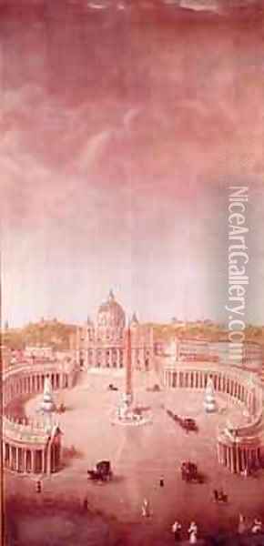 View of St Peters Rome Oil Painting - Auguste Simon Garneray