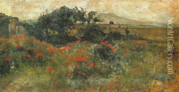 Sotto Il Vesuvio Oil Painting - Giuseppe de Nittis