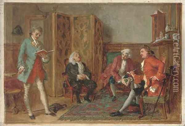The recital Oil Painting - William Maw Egley