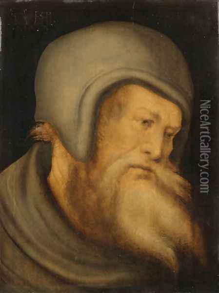Head of a Bearded Man Apostle, 1511 Oil Painting - Hans the Younger Schaufelein