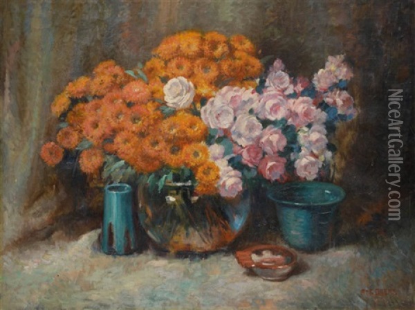 Composition Florale Oil Painting - Antoine Daens