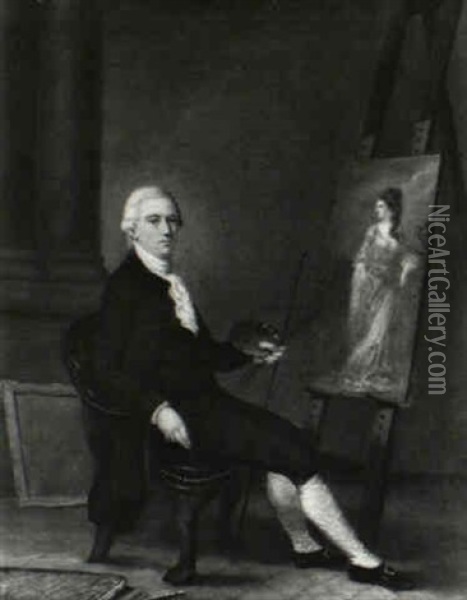 Portrait Of An Artist In His Studio Oil Painting - Gainsborough Dupont