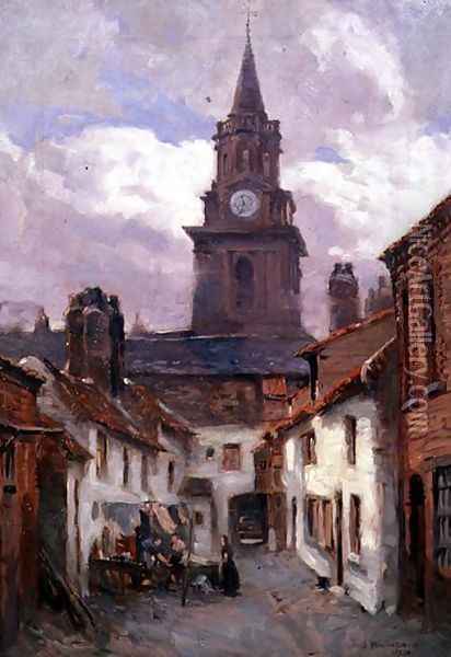 Strothers Yard, Berwick, 1902 Oil Painting - James Wallace