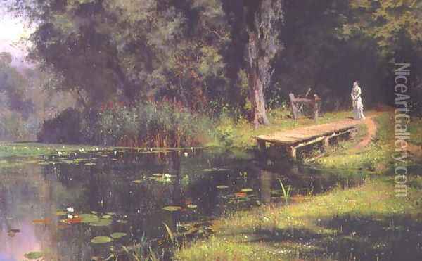 The Overgrown Pond, 1880 Oil Painting - Vasily Polenov