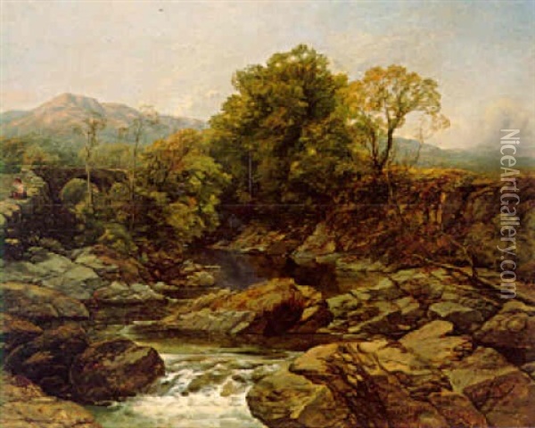 Fairy Glen, North Wales Oil Painting - Thomas Creswick
