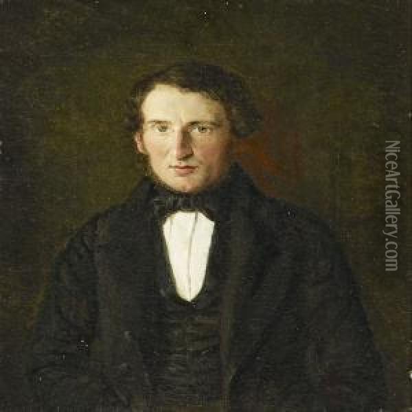 Portrait Of Feldthusen Oil Painting - Dankvart Dreyer