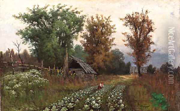 Summer Landscape Oil Painting - Andrei Nikolaevich Shilder
