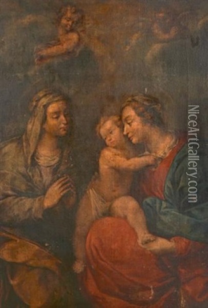 Vierge A L'enfant Avec Sainte Anne Oil Painting - Carlo Francesco Nuvolone
