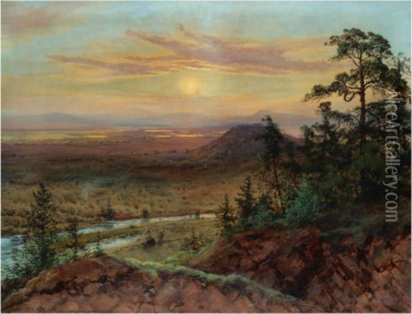 View Of Aiva-saksa Oil Painting - Albert Nikolaivich Benua