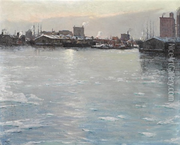 Winter Afternoon Oil Painting - Frederick R. Wagner
