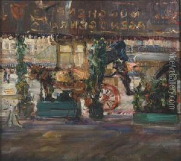 Cafe Parisien Oil Painting - Marcel Jefferys