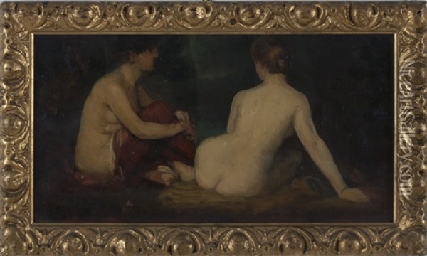 Two Seated Nudes Oil Painting - Charles Walter Stetson