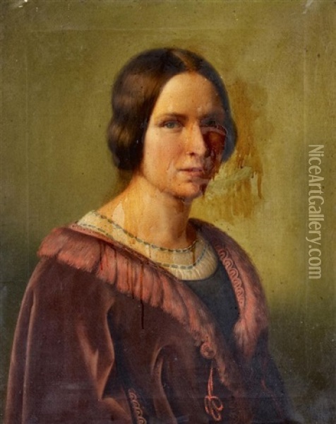 Portrat Einer Dame Oil Painting - Franz Ittenbach