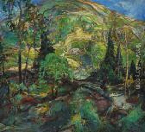 In The Hills (connecticut) Oil Painting - Charles Reiffel