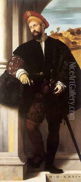Portrait of a Gentleman Oil Painting - Moretto Da Brescia