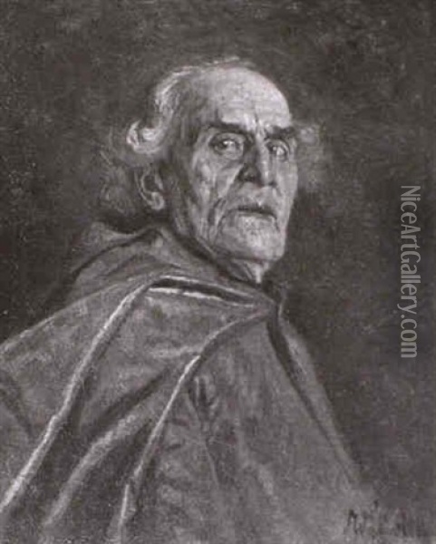 Portrait Eines Schauspielers Oil Painting - Hans Looschen