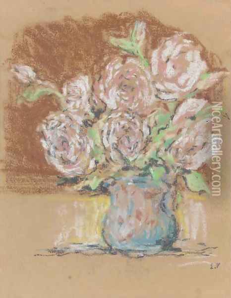 Bouquet de roses Oil Painting - Jean-Edouard Vuillard