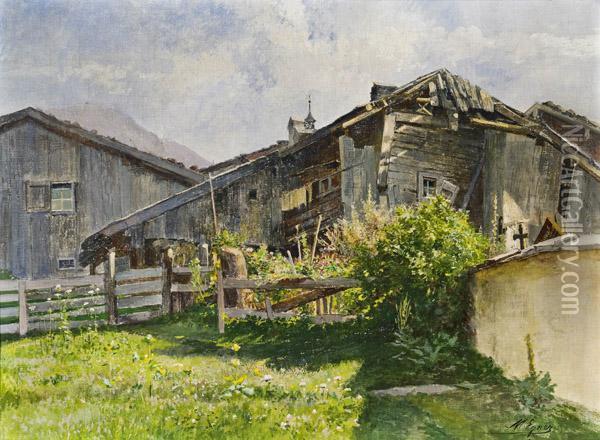 Steirischer Bauernhof Oil Painting - Marie Egner