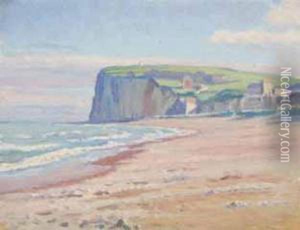 Falaise Bretonne Oil Painting - Charles Victor Guilloux
