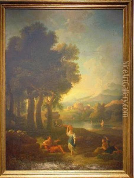 Arcadian Idyll Oil Painting - Jan Frans Van Bloemen (Orizzonte)
