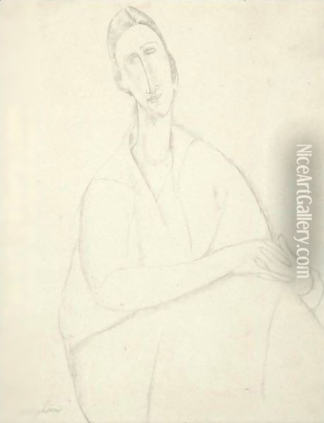 Portrait De Gabrielle Soene Oil Painting - Amedeo Modigliani