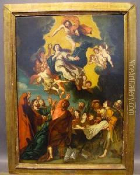 The Assumption Of The Virgin Oil Painting - Johann Rottenhammer