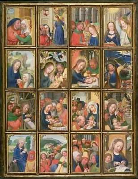 Life of the Virgin, from the 'Stein Quadriptych' Oil Painting - Simon Bening