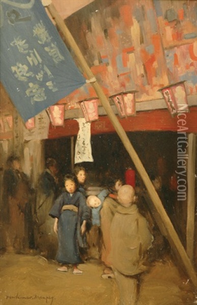 The Chinese Quarters Oil Painting - Mortimer Luddington Menpes