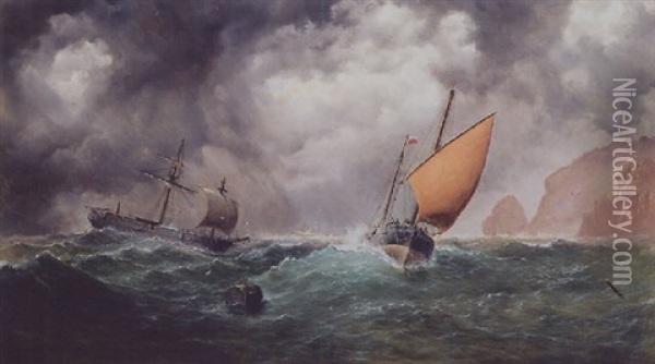 Shipwreck, Cape Raoul, Tasmania Oil Painting - James Haughton Forrest