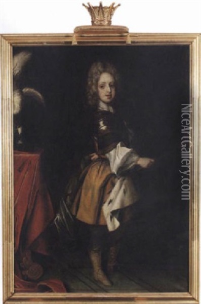 Portratt Av Den Unge Kronprins Karl (xii) Oil Painting - David Klocker Von Ehrenstrahl