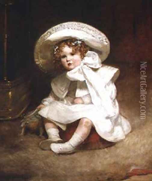 Portrait of Muriel Daughter of Sir Charles Swinfen Eady Oil Painting - Marie Elizabeth Seymour Lucas