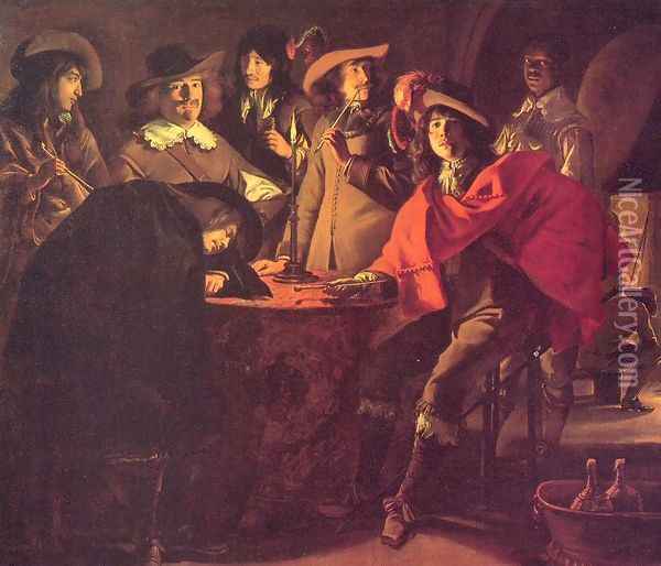 The Guard Room 1643 Oil Painting - Le Nain Brothers