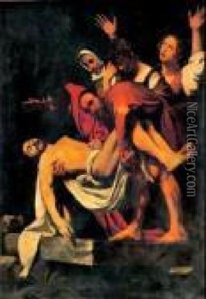 La Deposizione Nel Sepolcro Oil Painting - Michelangelo Merisi Da Caravaggio