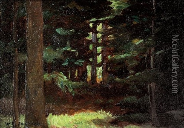 Redwood Grove Oil Painting - William Franklin Jackson